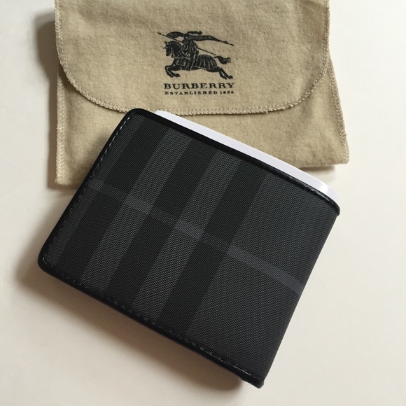 ✖️SOLD✖️ Men's Black Charcoal Check Wallet NWT - Picture 3 of 8
